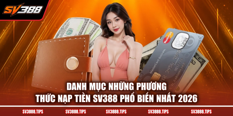 Danh mục những phương thức nạp tiền SV388 phổ biến nhất 2026
