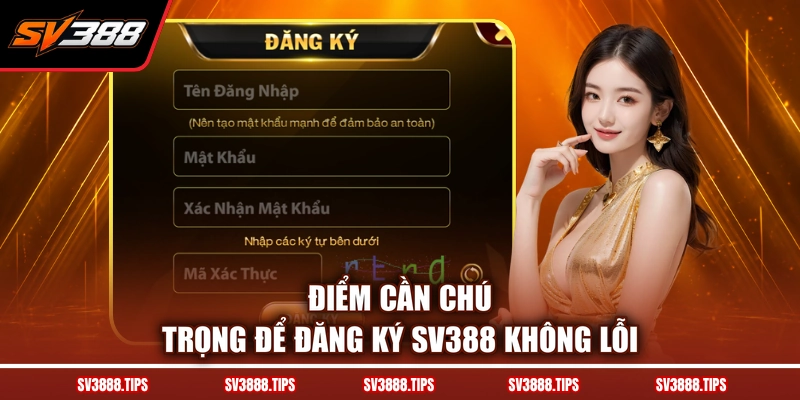 Điểm cần chú trọng để đăng ký SV388 không lỗi