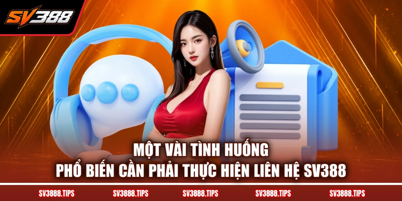 Một vài tình huống phổ biến cần phải thực hiện liên hệ SV388